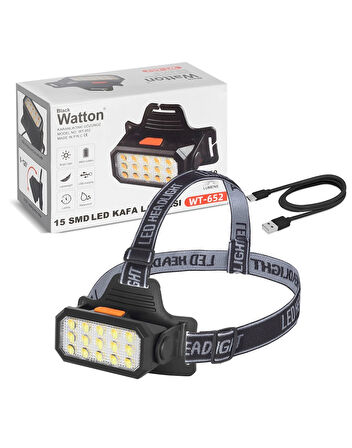 WATTON WT-652 BEYAZ ŞARJLI KAFA LAMBASI