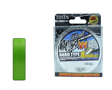 Gosen W8 Hard Type PE 2.0 8kat 150mt Açık Yeşil Örgü İp Misina