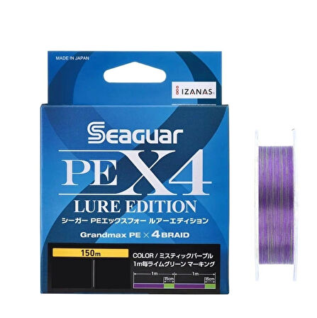 Seaguar Lure Edition PE 0.2 X4 150mt Multi Color Örgü LRF İp Misina