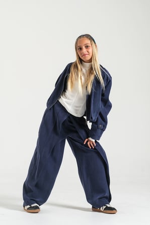 Loco Loco Lacivert Kız Çocuk Çift Kemerli Pantolon