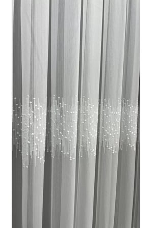 Nakışlı Bamboo İşlemeli Güpürlü Her Odaya Uygun Tül Perde 1/3 Pileli