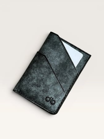 Dark Grey Premium Deri Kartlık