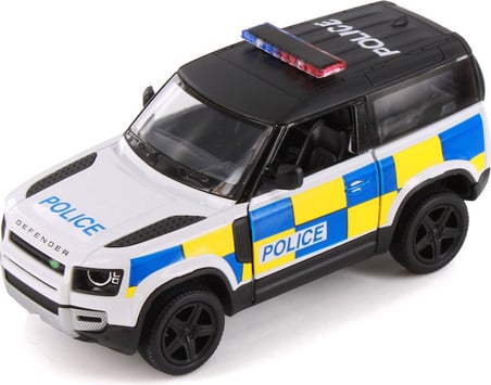 Kinsmart Land Rover Defender Polis Aracı Diecast Model Araba