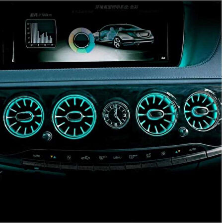 Mercedes W222 S Serisi Uyumlu Ön Havalandırma Menfez Ambiyans 7 Renk