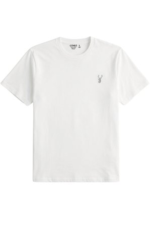 Erkek Siyah Tişört %100 Pamuk Süprem Basic Tişört Bisiklet Yaka Nakışlı T-shirt ERKEK-NAKIŞLI