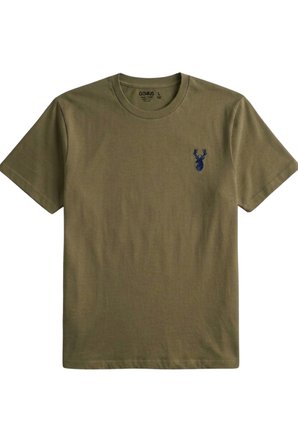 Erkek Siyah Tişört %100 Pamuk Süprem Basic Tişört Bisiklet Yaka Nakışlı T-shirt ERKEK-NAKIŞLI