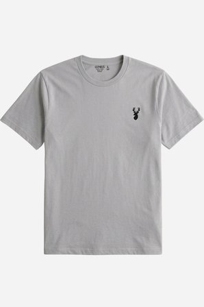 Erkek Siyah Tişört %100 Pamuk Süprem Basic Tişört Bisiklet Yaka Nakışlı T-shirt ERKEK-NAKIŞLI