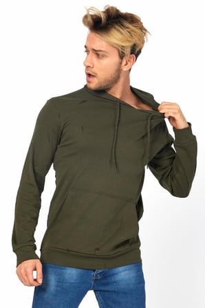 Twenty3 Erkek Basic Kapşonlu Kanguru Cep Sweat Shirt