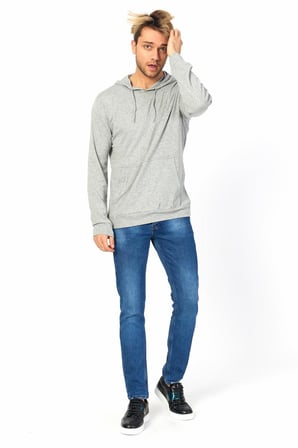 Twenty3 Erkek Basic Kapşonlu Kanguru Cep Sweat Shirt