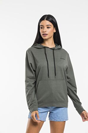 SPR21K61Baskılı Kapş.Kanguru Cepli Sweatshirt