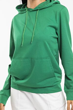 SPR21K55 Kadın Kapş. Kanguru Cepli Sweatshirt