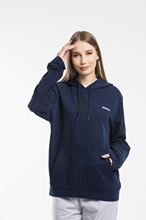 SPR21K61Baskılı Kapş.Kanguru Cepli Sweatshirt