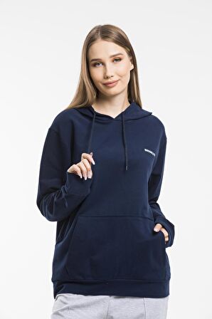 SPR21K61Baskılı Kapş.Kanguru Cepli Sweatshirt