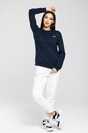 SPR21K18 Kadın Bisiklet Yaka Sweatshirt