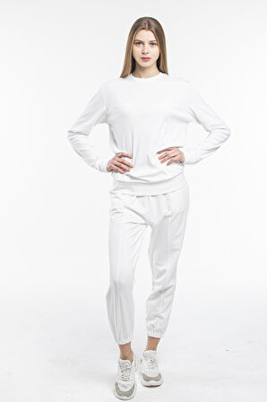 Süperlife Kadın Bisiklet Yaka Regular Fit Sweatshirt spr21k17