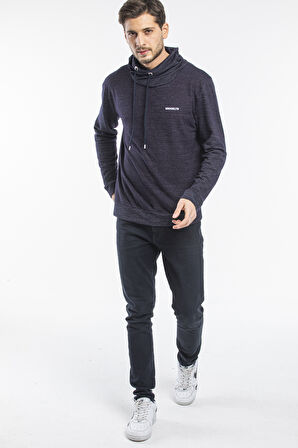 Süperlife Erkek Şal Yaka Regular Fit İnce Sweatshirt SPR 20K43