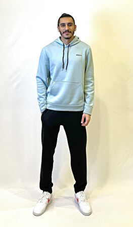 Süperlife Kapşonlu Uzun Kollu Baskılı Dar Kalıp İnce Erkek Sweatshirt SPR 2019K61