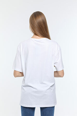 Süperlife Kadın Bisiklet Yaka Standart &Regular Fit Tişort spr21yk30