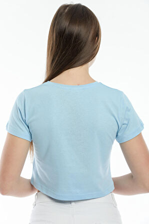 SPR21Y13 Crop Örme T-Shirt