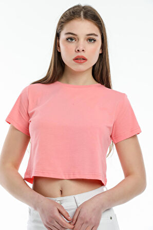 SPR21Y13 Crop Örme T-Shirt