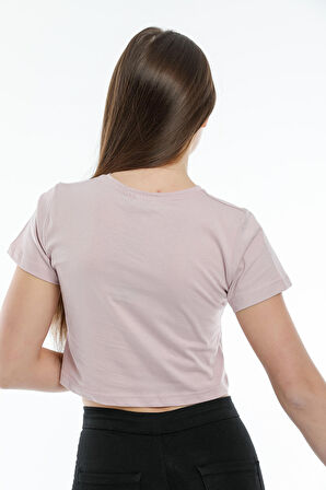 SPR21Y13 Crop Örme T-Shirt