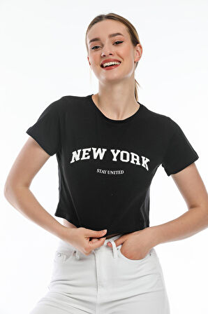 SPR21Y15 Newyork Baskılı T-Shirt