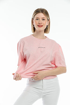 SPR21YK27 Oversize Brookyln Baskıl Tshırt