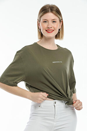 SPR21YK27 Oversize Brookyln Baskıl Tshırt