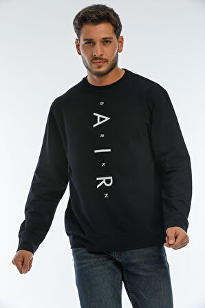spr22sw131 Bisiklet Yaka Baskılı Sweatshirt