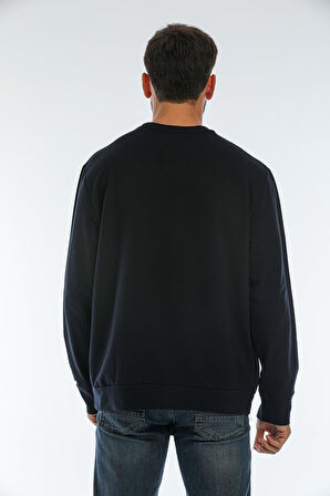 spr22sw131 Bisiklet Yaka Baskılı Sweatshirt