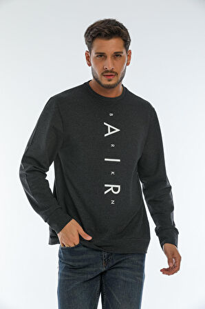 spr22sw131 Bisiklet Yaka Baskılı Sweatshirt