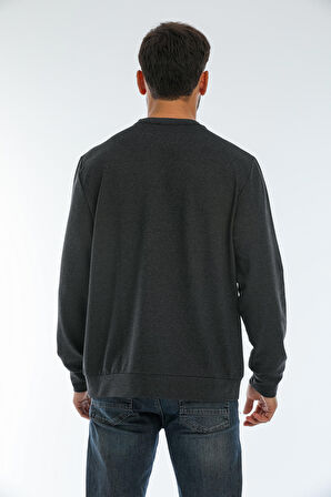 spr22sw131 Bisiklet Yaka Baskılı Sweatshirt