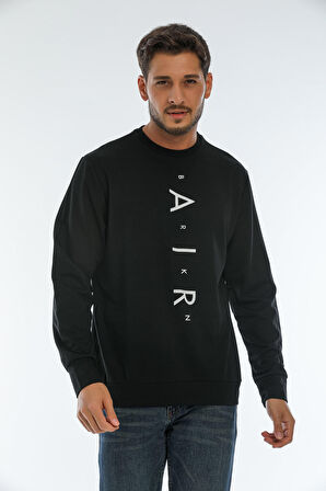 spr22sw131 Bisiklet Yaka Baskılı Sweatshirt