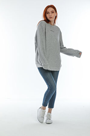 SPR22SWK030 Bisiklet Yaka Brooklyn Baskılı Sweat