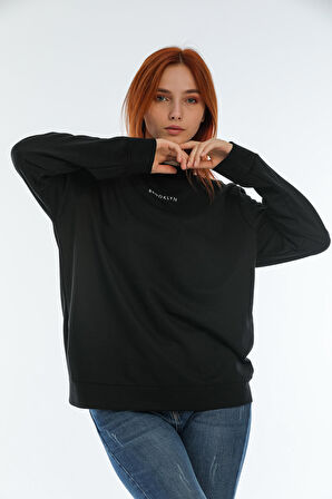 SPR22SWK030 Bisiklet Yaka Brooklyn Baskılı Sweat