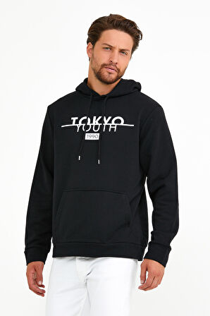 SPR22SW164 Kapşonlu Tokyo Baskılı Sweat