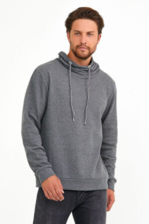 Süperlife Erkek Şal Yaka Regular Fit Brooklyn İnce Sweatshirt SPR22SW142