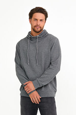 Süperlife Erkek Şal Yaka Regular Fit Brooklyn İnce Sweatshirt SPR22SW142