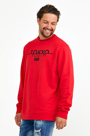 spr22sw134 Bisiklet Yaka Tokyo Basklıl Sweat