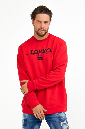 spr22sw134 Bisiklet Yaka Tokyo Basklıl Sweat