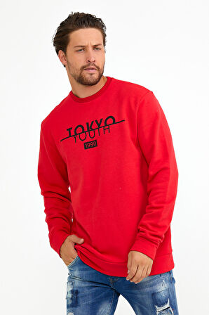 spr22sw134 Bisiklet Yaka Tokyo Basklıl Sweat