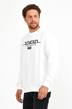 spr22sw134 Bisiklet Yaka Tokyo Basklıl Sweat