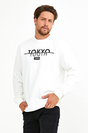 spr22sw134 Bisiklet Yaka Tokyo Basklıl Sweat