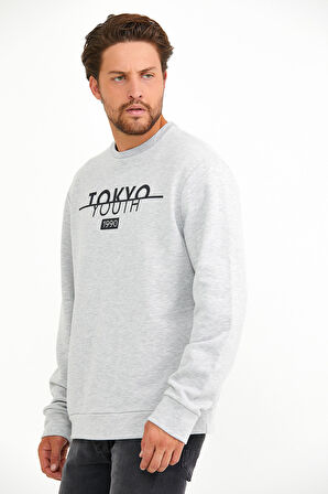 spr22sw134 Bisiklet Yaka Tokyo Basklıl Sweat
