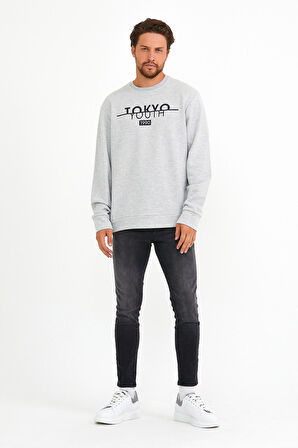 spr22sw134 Bisiklet Yaka Tokyo Basklıl Sweat