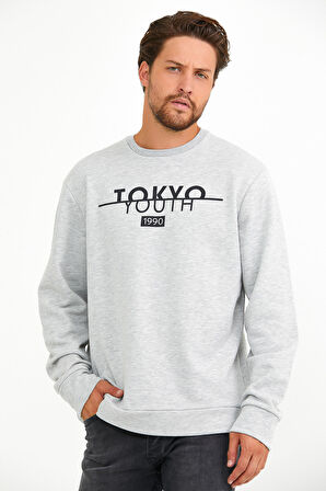 spr22sw134 Bisiklet Yaka Tokyo Basklıl Sweat