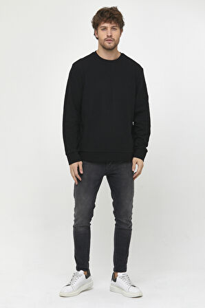 Süperlife Erkek Bisiklet Yaka Regular Fit İnce Sweatshirt SPR 20K30