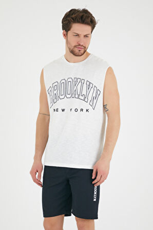 SPR22TS116 Bisiklet Yaka Brooklyn Baskılı Tshırt