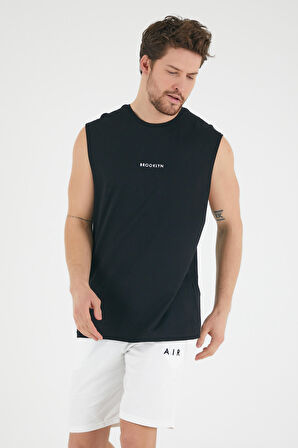 spr22ts122 Bisiklet Yaka Brooklyn Nakışlı Tshırt