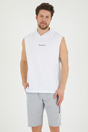 Süperlife Erkek Kapşonlu Regular Fit Brooklyn Baskılı Tişört SPR22TS121
